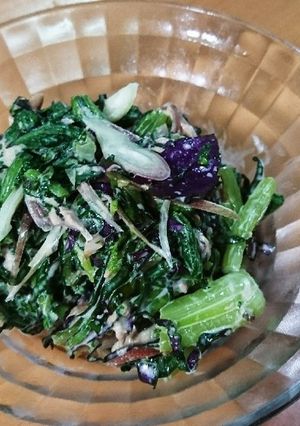 わさび菜とハンダマのマヨ合え-レシピのメイン写真