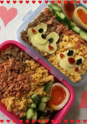 チプデ♡三色お弁当♡-レシピのメイン写真