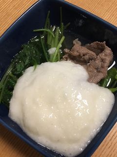 牛肉と三つ葉のとろろ鍋-レシピのメイン写真