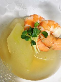 ひんやり海老と冬瓜のお出汁煮-レシピのメイン写真