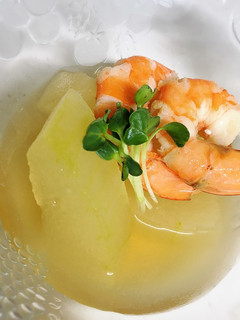 ひんやり海老と冬瓜のお出汁煮-レシピのメイン写真