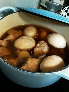 手羽元とタマゴの黒酢煮 × ルクルーゼ-レシピのメイン写真