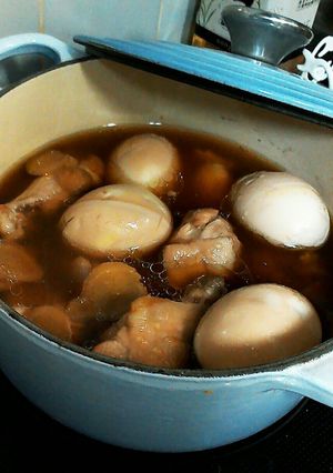 手羽元とタマゴの黒酢煮 × ルクルーゼ-レシピのメイン写真