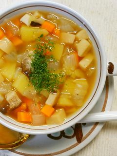 簡単ランチ*ころころ野菜のコンソメスープ-レシピのメイン写真