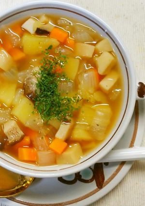 簡単ランチ＊ころころ野菜のコンソメスープ-レシピのメイン写真