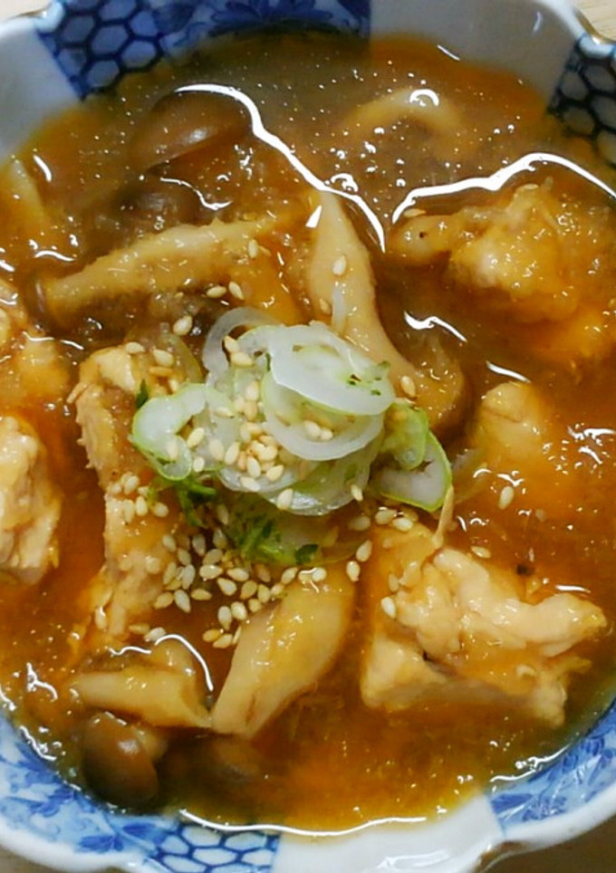 鶏ささみと しめじのさっぱり おろし煮♡-レシピのメイン写真