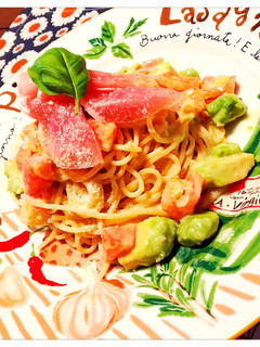 アボガドとトマトの冷製パスタ-レシピのメイン写真