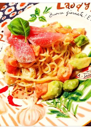 アボガドとトマトの冷製パスタ-レシピのメイン写真