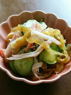 簡単♪中華くらげとカニカマと胡瓜の和え物-レシピのメイン写真