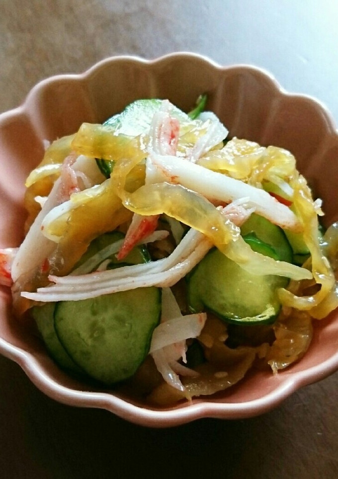 簡単♪中華くらげとカニカマと胡瓜の和え物-レシピのメイン写真