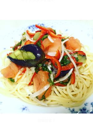 トマトとナス 夏野菜 冷製パスタ-レシピのメイン写真