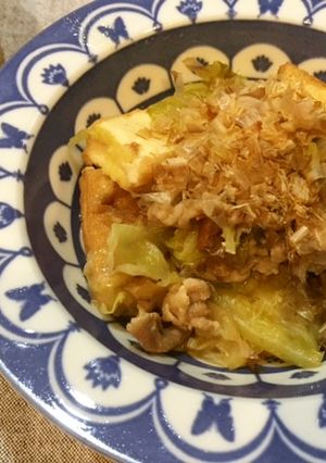 厚揚げと豚肉のキャベツ炒め♪-レシピのメイン写真