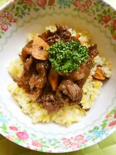 オイスターソースでガッツリガーリック丼-レシピのメイン写真