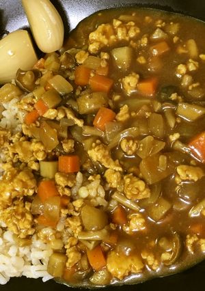 市販のルーで牛蒡と鶏挽肉カレー-レシピのメイン写真