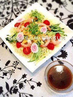 手作り冷やし中華ダレ♪でつけ麺♡-レシピのメイン写真