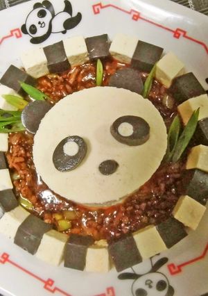 CookDoでかわいいパンダ麻婆豆腐-レシピのメイン写真