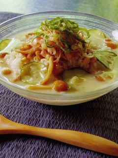 火を使わない!なめことツナの簡単冷や汁-レシピのメイン写真