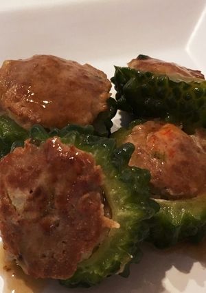 ゴーヤの海老入り肉詰め〜和風ソース〜-レシピのメイン写真