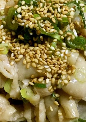 超楽々 お通し 鶏皮ポン酢 作ります-レシピのメイン写真