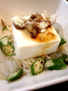 オクラとミョウガの冷奴冷やしうどん-レシピのメイン写真