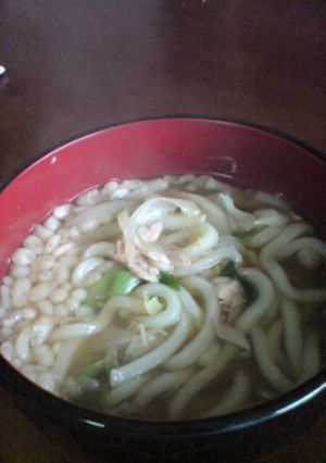 つかの間のツナ温うどん-レシピのメイン写真