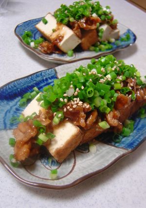 ☆　カリカリ厚揚げの豚肉味噌炒めのせ-レシピのメイン写真