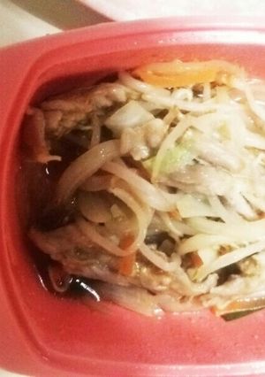 鳥せせりと野菜のレンチン-レシピのメイン写真