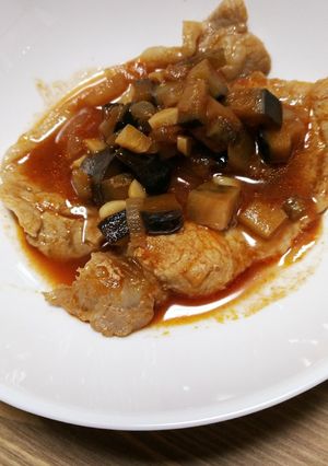 夏野菜ソース　ポークソテー-レシピのメイン写真