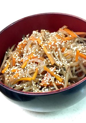 ごぼうと白滝の煮物 食物繊維豊富な常備菜-レシピのメイン写真