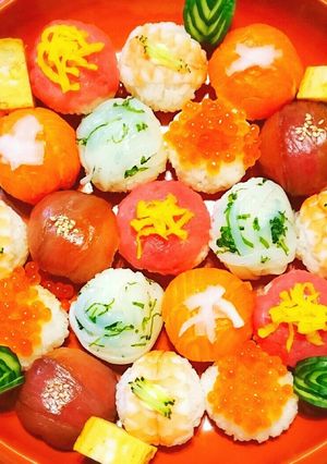 特別な日は✨手鞠寿司-レシピのメイン写真