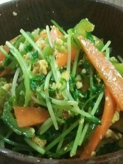 豆苗のカラフル卵炒め-レシピのメイン写真