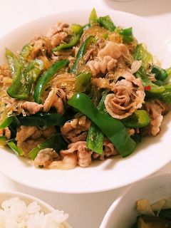 豚肉ピーマン春雨の中華煮-レシピのメイン写真