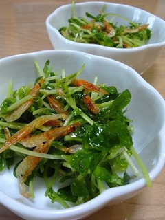 豆苗と桜えびのオリーブオイル和え-レシピのメイン写真