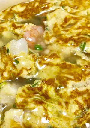 俺流！海老と山芋の卵炒め中華餡掛け-レシピのメイン写真