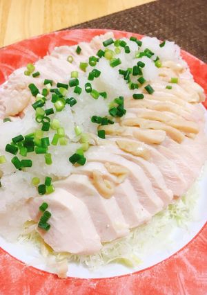 炊飯器で簡単✤やわらかしっとり蒸し鶏-レシピのメイン写真