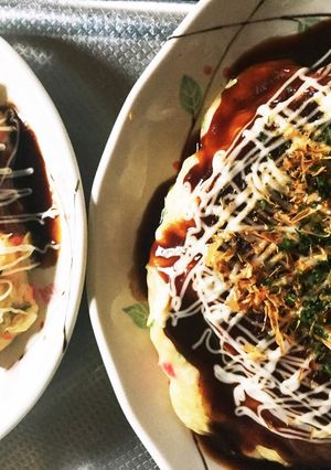 カロリー半減！水なし お好み焼きー→-レシピのメイン写真