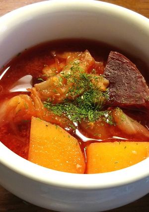 ビーツのお味噌汁　-レシピのメイン写真