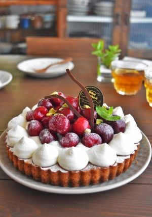 アメリカンチェリーのくるみケーキタルト-レシピのメイン写真