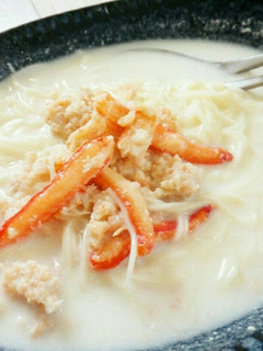 簡単♡カニ缶で冷製スープ素麺-レシピのメイン写真