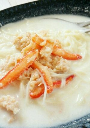 簡単♡カニ缶で冷製スープ素麺-レシピのメイン写真