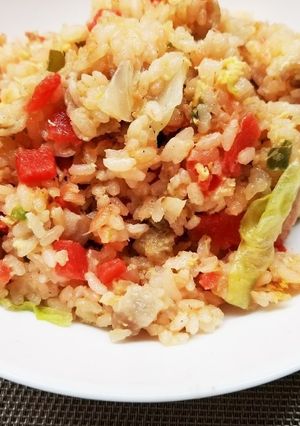 福神漬けとレタスのチャーハン-レシピのメイン写真
