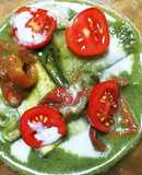 ナスとトマトの重ね煮グリーンカレー