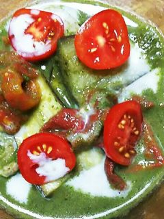ナスとトマトの重ね煮グリーンカレー-レシピのメイン写真