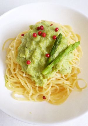 アスパラガスピュレのパスタ-レシピのメイン写真