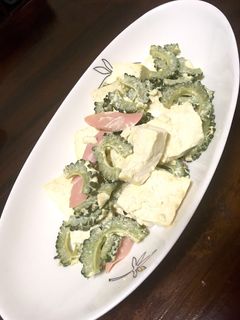 節約ズボラ➳♡゛ゴーヤと豆腐のマヨ炒め-レシピのメイン写真