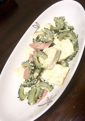 節約ズボラ➳♡゛ゴーヤと豆腐のマヨ炒め-レシピのメイン写真