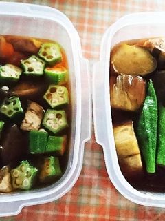 ナスとオクラのレンジで煮浸し♪作り置き❢-レシピのメイン写真