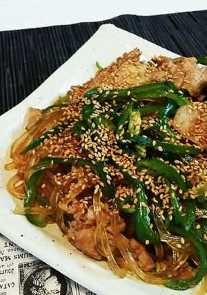 葛きりと豚こまのチャプチエ-レシピのメイン写真
