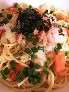 簡単♪ツナとトマトの冷製パスタ♡-レシピのメイン写真