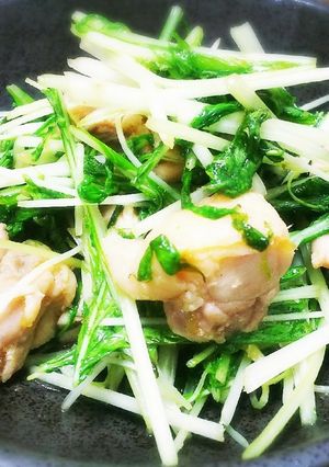 おつまみにも♪鶏と水菜の柚子胡椒ポン酢-レシピのメイン写真